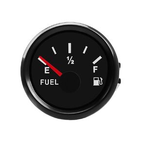 0-30 ohm 2" Fuel Gauge Fit for Cars Truck Boat Motorcycles Yachts, Black Fuel Level Gauge with LED Light