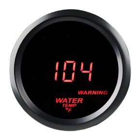 WATERWICH 2" 52mm Water Temperature Gauge Water Temp Thermometer Meter Kit 104-300℉ DC12V with Sensor for Car Truck Marine Vehicle Automotive