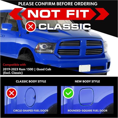 Tyger Auto Star Armor متوافق مع 2019-2024 Ram 1500 Quad Cab TG-AM2D20638 قضبان جانبية وقضبان Nerf للجري in Saudi Arabia