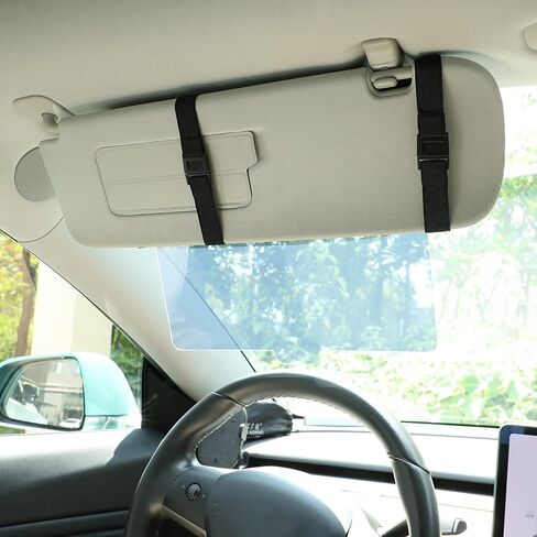 SUNPIE Car Visor Extender Sun Blocker Visor Extension لواقي السيارة مع الأشعة فوق البنفسجية 400 عدسة بولي كربونات مضادة للوهج تمنع من وهج الشمس والعمى الثلجي والأشعة فوق البنفسجية متوافقة مع معظم سيارات الدفع الرباعي في السيارة in Kuwait