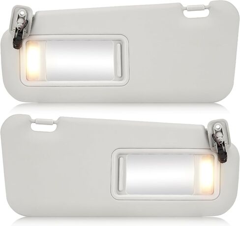 حاجب الشمس للسيارة من جانب السائق مع أضواء متوافق مع 2010 2011 2012 2013 Mazda 3 Gray Sun Visor # BBM269320C75 in Saudi Arabia