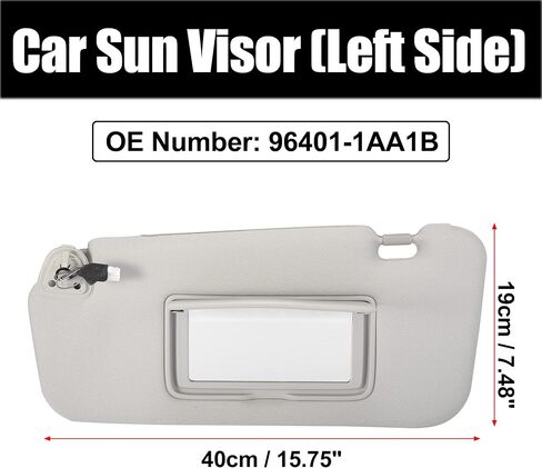 X AUTOHAUX Front Left Side Car Sun Visor with Light for Nissan Murano 2009 2010 2011 2012 2013 2014 96401-1AA1B in Saudi Arabia