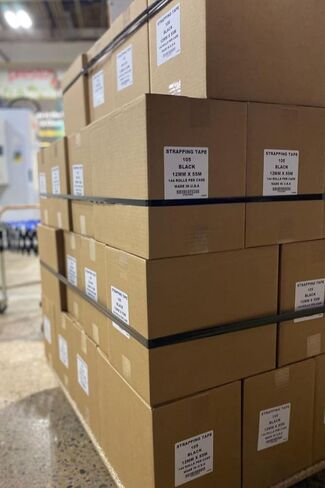 شريط تغليف لاصق شفاف عالي التحمل من Presto Tape - 1 بوصة × 60 ياردة، عبوة من 72 لفة - شريط ربط قوي لتوفير أقصى درجات الأمان. مثالية للتجميع والتجميع والتوحيد. in Kuwait