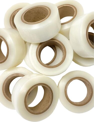 شريط تغليف لاصق شفاف عالي التحمل من Presto Tape - 1 بوصة × 60 ياردة، عبوة من 72 لفة - شريط ربط قوي لتوفير أقصى درجات الأمان. مثالية للتجميع والتجميع والتوحيد. in Kuwait