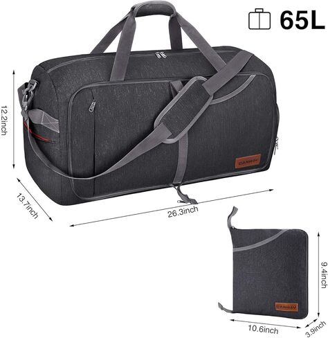 CANWAY Duffle Bag for Men Women Travel, Large Capacity Overnight Tote Bag Weekender Duffel Bag with Luggage Sleeve for Travel/Hospital/Gym in Kuwait