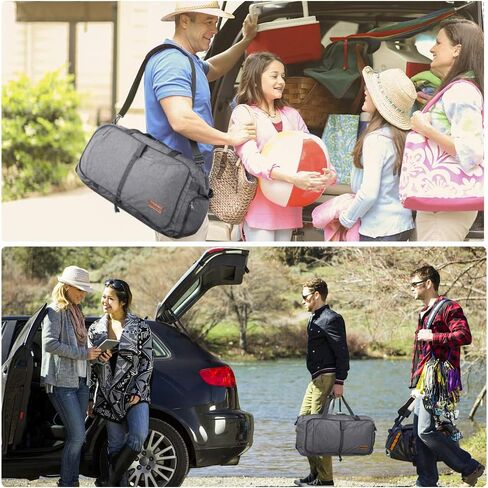 CANWAY Duffle Bag for Men Women Travel, Large Capacity Overnight Tote Bag Weekender Duffel Bag with Luggage Sleeve for Travel/Hospital/Gym in Kuwait
