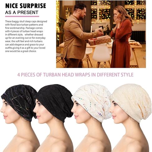 Cotton Slouchy Beanie Hats Women Chemo Sleeping Headwear Cancer Cap Workout Cap in Saudi Arabia