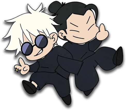 5.1 "Gojo و Geto ملصق أنيمي سيارة الشارات كول الكتابة على الجدران غطاء صندوق السيارة الدراجة جدار النوافذ مرآة الأمتعة الفينيل اكسسوارات السيارات in Kuwait