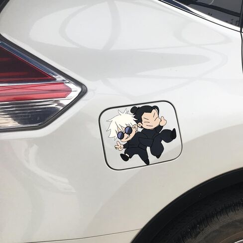 5.1 "Gojo و Geto ملصق أنيمي سيارة الشارات كول الكتابة على الجدران غطاء صندوق السيارة الدراجة جدار النوافذ مرآة الأمتعة الفينيل اكسسوارات السيارات in Kuwait