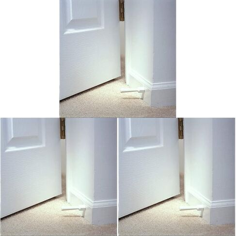 KidCo S610 Soft Jamb Door Stop, White, 3 Count, Plastic Durable Easy Installation to Protect Wall and Door in Saudi Arabia