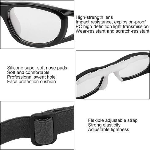 SUNGOOYUE VGEBY Goggles, Children Sports Goggles -Teenager Adjustable Football Cycling Basketball Glasses Accessory(Black) in Saudi Arabia