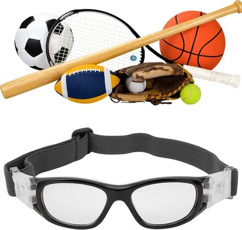 SUNGOOYUE VGEBY Goggles, Children Sports Goggles -Teenager Adjustable Football Cycling Basketball Glasses Accessory(Black) in Saudi Arabia