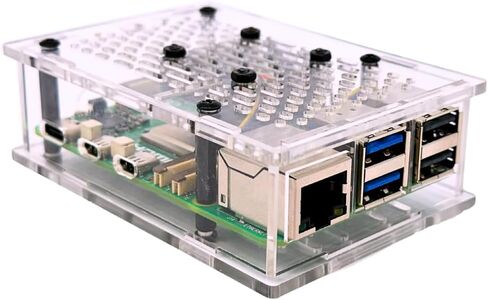 حافظة Vilros Raspberry Pi 5 متوافقة مع الأكريليك الشفاف مع مروحة PWM in Kuwait