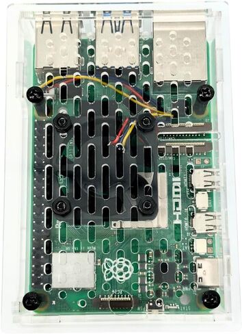 حافظة Vilros Raspberry Pi 5 متوافقة مع الأكريليك الشفاف مع مروحة PWM in Kuwait