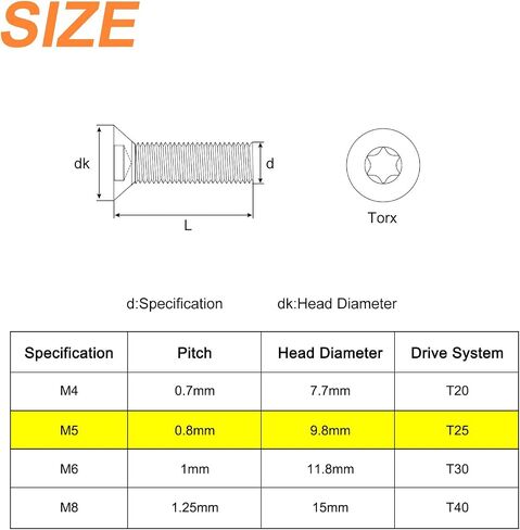 uxcell M4-0.7x12mm Flat Head Torx Anti Theft Machine Screws, 20Pcs 10.9 Grade Alloy Steel, Torx Drive, Countersunk Head, Full Thread, Black Oxide Finish in Saudi Arabia