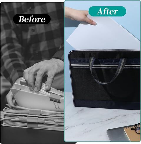 Accordion File Organizer with Handle, Portable File Folder A4 Letter Size Important Document Organizer Black Paper Organizer Folder School Office Supplies for Classroom Office Travel in Saudi Arabia