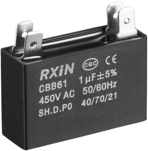 uxcell Ceiling Fan Capacitor CBB61 1.5uF 450V AC Double Insert Metalized Polypropylene Film Capacitors 36.5x11x24.5mm for Water Pump Motor Generator in Saudi Arabia
