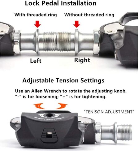 Bike Pedals Road Bike Pedals Ultralight Pedals Compatible with Shimano SPD-SL + Cleat Set + Cleat Covers, 3 in 1 in Saudi Arabia