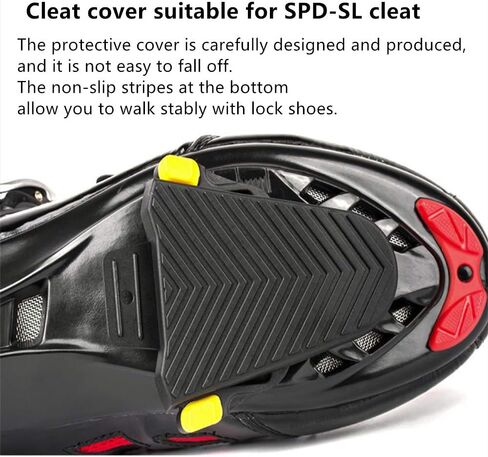 Bike Pedals Road Bike Pedals Ultralight Pedals Compatible with Shimano SPD-SL + Cleat Set + Cleat Covers, 3 in 1 in Saudi Arabia