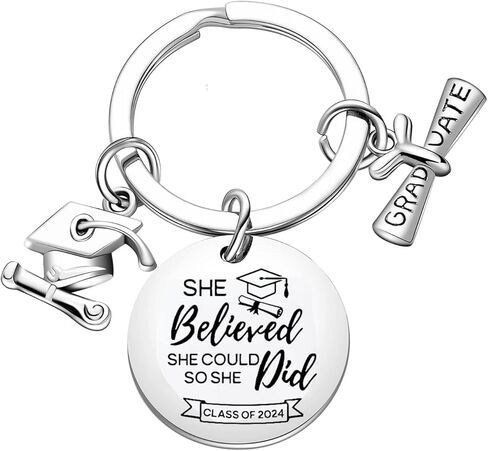 2024 Graduation Gifts Inspirational Keychain She Believed She Could So She Did Keychain in Saudi Arabia
