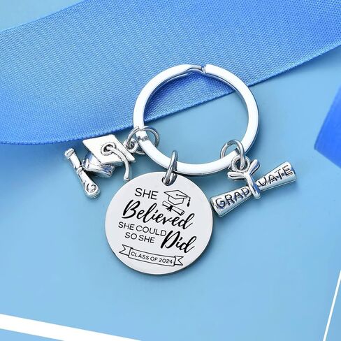 2024 Graduation Gifts Inspirational Keychain She Believed She Could So She Did Keychain in Saudi Arabia