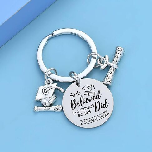 2024 Graduation Gifts Inspirational Keychain She Believed She Could So She Did Keychain in Saudi Arabia