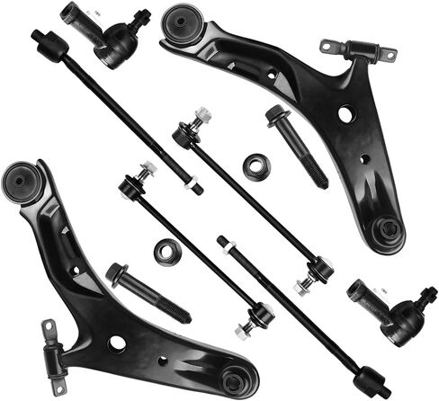 SCITOO 8pcs Front Suspension Kit Lower Control Arm w/Ball Joint Inner Outer Tie Rod End Sway Bar Link Fit 2001 2002 2003 2004 2005 2006 For Hyundai Santa Fe in Saudi Arabia
