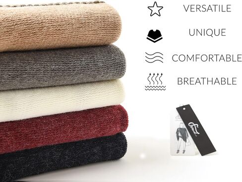 سترة بونشو مخططة للنساء من Ferand، شال ناعم ملفوف مع شراشيب in Kuwait