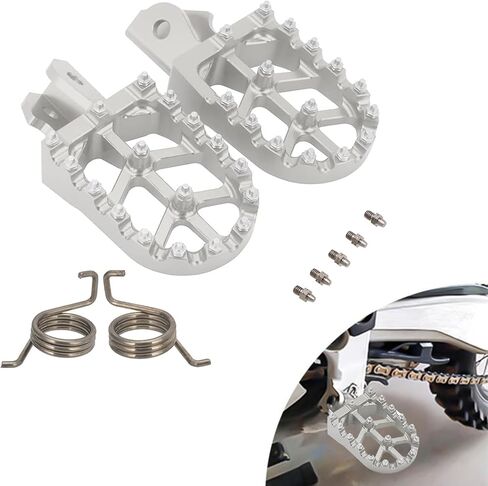 Dirt Bike Foot Pegs Pedals CNC Aluminum Footrest For CRF150F/CRF230F 2003-2019 Sur Ron S/X Segway X160/X260 Pit bike -Sliver in Saudi Arabia