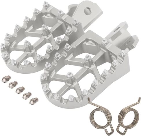 Dirt Bike Foot Pegs Pedals CNC Aluminum Footrest For CRF150F/CRF230F 2003-2019 Sur Ron S/X Segway X160/X260 Pit bike -Sliver in Saudi Arabia