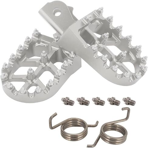 Dirt Bike Foot Pegs Pedals CNC Aluminum Footrest For CRF150F/CRF230F 2003-2019 Sur Ron S/X Segway X160/X260 Pit bike -Sliver in Saudi Arabia