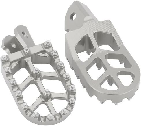 Dirt Bike Foot Pegs Pedals CNC Aluminum Footrest For CRF150F/CRF230F 2003-2019 Sur Ron S/X Segway X160/X260 Pit bike -Sliver in Saudi Arabia