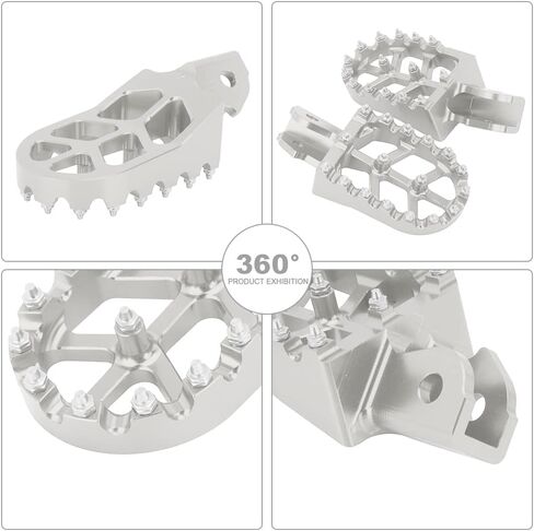 Dirt Bike Foot Pegs Pedals CNC Aluminum Footrest For CRF150F/CRF230F 2003-2019 Sur Ron S/X Segway X160/X260 Pit bike -Sliver in Saudi Arabia