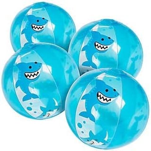 Shark Beach Balls | 12 Pack | 5 Inch | Party Favor Pool Toy Beachballs in Saudi Arabia