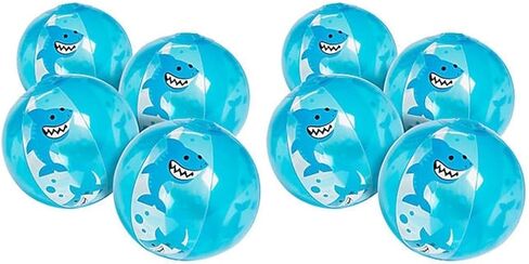 Shark Beach Balls | 12 Pack | 5 Inch | Party Favor Pool Toy Beachballs in Saudi Arabia