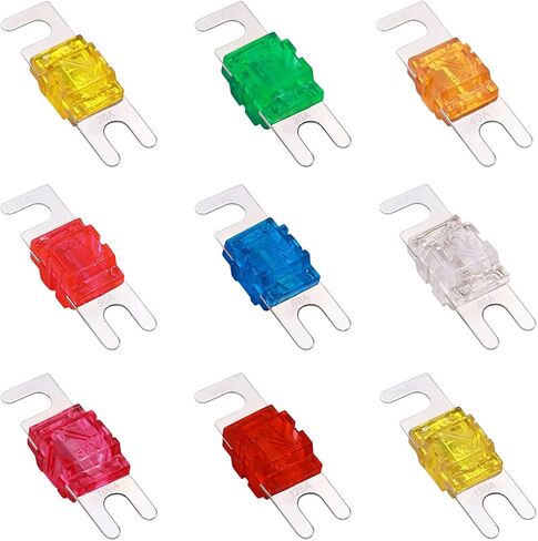 Tnisesm 9 Pcs Mini ANL Fuses 20A, 30A, 40A, 50A, 60A, 80A, 100A, 125A, 150A for Automotive Marine Audio Video System MINI-9S in Saudi Arabia
