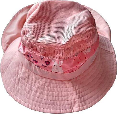 Icolor Kids Sun Hat UPF 50+ قبعة حماية من الشمس مع غطاء للرقبة صيفي للشاطئ قبعات لعب للأطفال الصغار قبعة سباحة للأولاد والبنات والأطفال من سن 3 إلى 10 سنوات in Kuwait