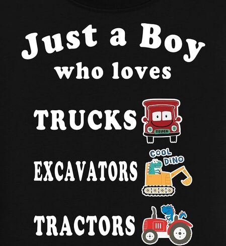 Little Boys Tractors Shirts Toddler Top T-Shirt Excavator Baby Shirts Top Clothes Toddler T-Shirt in Saudi Arabia