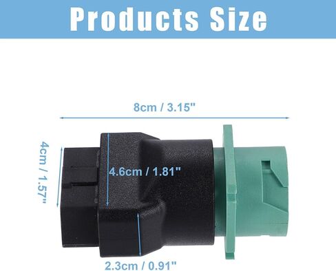 محول OBD للشاحنة 9 دبوس Obd2 ذكر إلى J1939 موصل محول أنثى، محول Type2 أخضر J1939 إلى Obd2 مناسب لتتبع بطانة الشحن ELD والماسح الضوئي/الجهاز in Kuwait