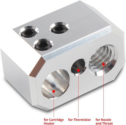 ملحقات الطابعة ثلاثية الأبعاد FYSETC - Prusa i3 MK4 Nextruder Heaterblock - كتلة ألومنيوم لـ Hotend: استنساخ كتلة تسخين بدرجة حرارة عالية لجزء MK4 MK3.9 XL لاستبدال المخزون من الطارد in Saudi Arabia