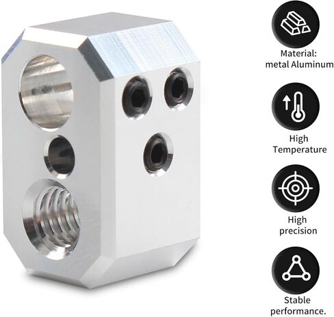 ملحقات الطابعة ثلاثية الأبعاد FYSETC - Prusa i3 MK4 Nextruder Heaterblock - كتلة ألومنيوم لـ Hotend: استنساخ كتلة تسخين بدرجة حرارة عالية لجزء MK4 MK3.9 XL لاستبدال المخزون من الطارد in Saudi Arabia