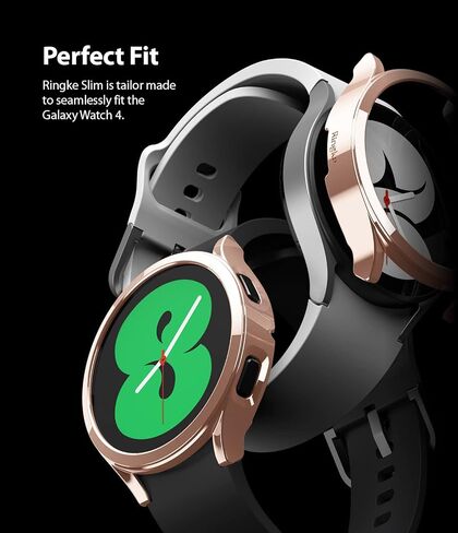 Ringke Slim Case [2 Pack] Compatible with Samsung Galaxy Watch 4 40mm, Watch4 Bezel [Frame Only] Premium PC Hard Thin Cover - Clear & Black in Saudi Arabia