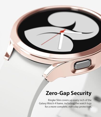 Ringke Slim Case [2 Pack] Compatible with Samsung Galaxy Watch 4 40mm, Watch4 Bezel [Frame Only] Premium PC Hard Thin Cover - Clear & Black in Saudi Arabia