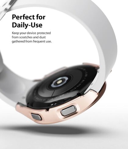 Ringke Slim Case [2 Pack] Compatible with Samsung Galaxy Watch 4 40mm, Watch4 Bezel [Frame Only] Premium PC Hard Thin Cover - Clear & Black in Saudi Arabia