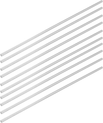 Fielect Acrylic Square Rod, 3mmx250mm, Transparent Clear Plastic Square Rod, Solid PMMA Bar 4pcs in Saudi Arabia