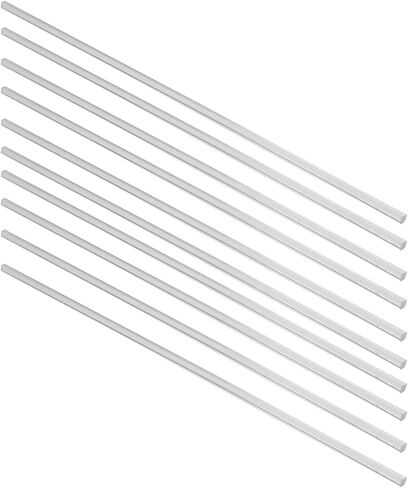 Fielect Acrylic Square Rod, 3mmx250mm, Transparent Clear Plastic Square Rod, Solid PMMA Bar 4pcs in Saudi Arabia
