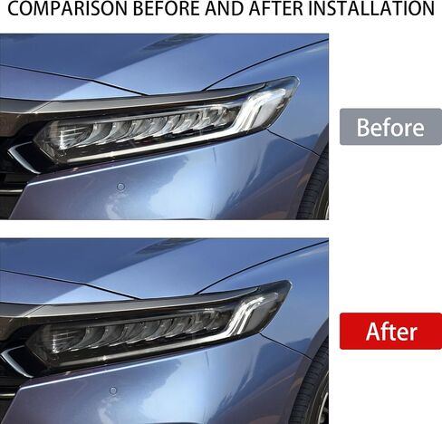 Compatible with Accord 2018-2022,20% Dark Smoke Headlight Vinyl Tint Film Pre-Cut Overlay Wrap Cover for Honda,Exterior Accessories in Saudi Arabia