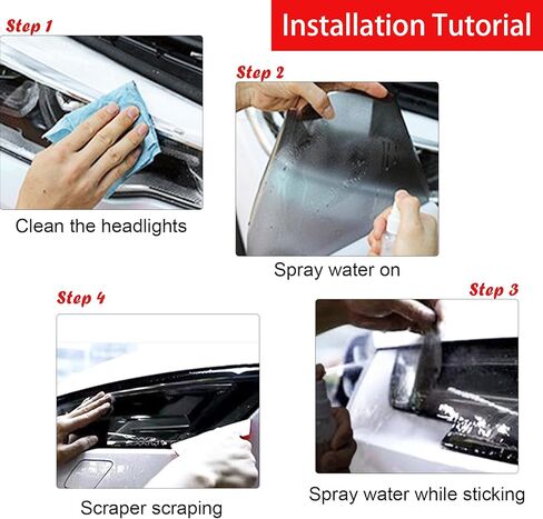 Compatible with Accord 2018-2022,20% Dark Smoke Headlight Vinyl Tint Film Pre-Cut Overlay Wrap Cover for Honda,Exterior Accessories in Saudi Arabia