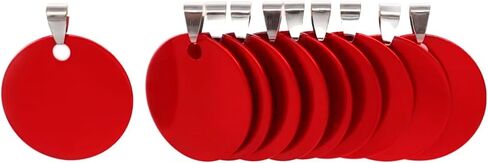 علامات الكلب الفارغة المصنوعة من الألومنيوم، علامات تعريف الكلب القط المحفورة يدويًا، علامات اسم هوية الحيوانات الأليفة الشخصية، علامة الكلب الفارغة DIY نحت، قطر 3 سم مزيج الألوان 12 قطعة in Kuwait