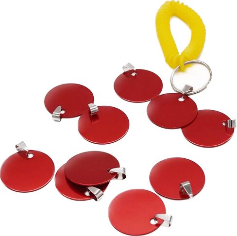 علامات الكلب الفارغة المصنوعة من الألومنيوم، علامات تعريف الكلب القط المحفورة يدويًا، علامات اسم هوية الحيوانات الأليفة الشخصية، علامة الكلب الفارغة DIY نحت، قطر 3 سم مزيج الألوان 12 قطعة in Kuwait